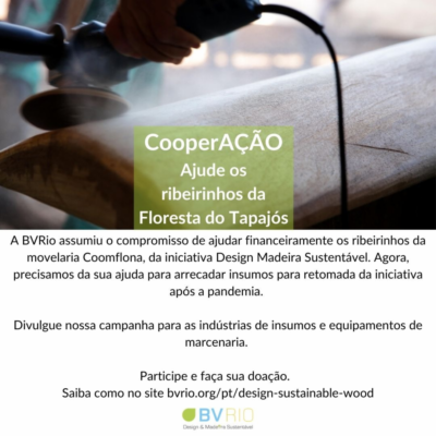 BVRio lança Campanha em prol dos moveleiros ribeirinhos da Comunidade da Floresta Nacional do Tapajós